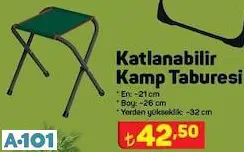 KATLANABİLİR KAMP TABURESİ